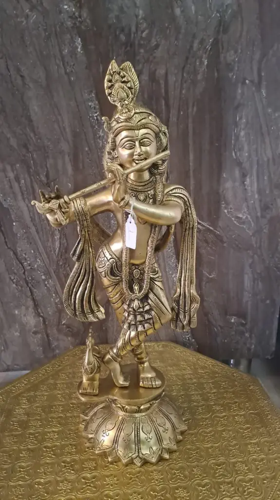 PURE BRASS KRISHNA IDOL