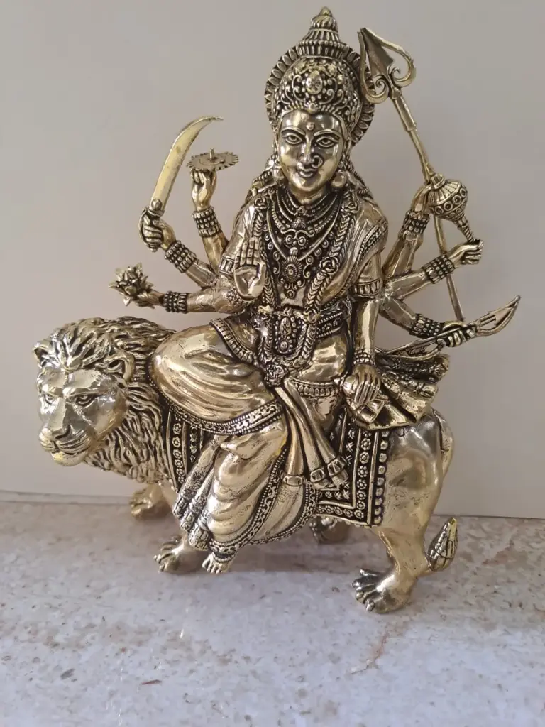 BRASS DURGA IDOL
