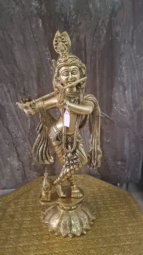 PURE BRASS KRISHNA IDOL