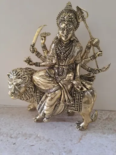 BRASS DURGA IDOL